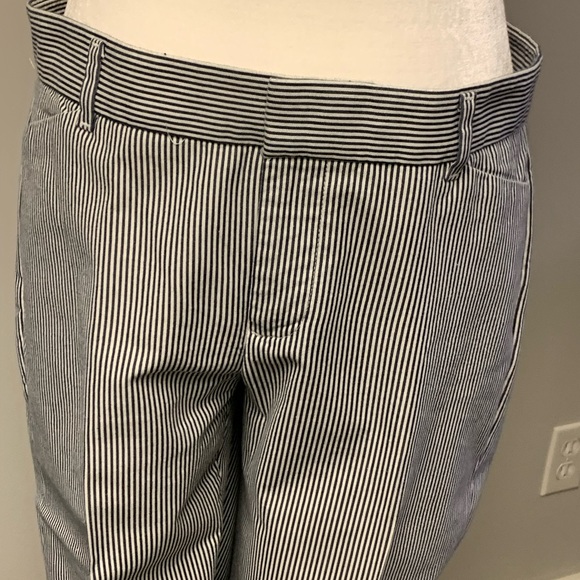 Gap blue and white stripe pants/slacks. Excellent condition. Size 4 - Picture 2 of 12